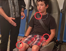Child using booster seat